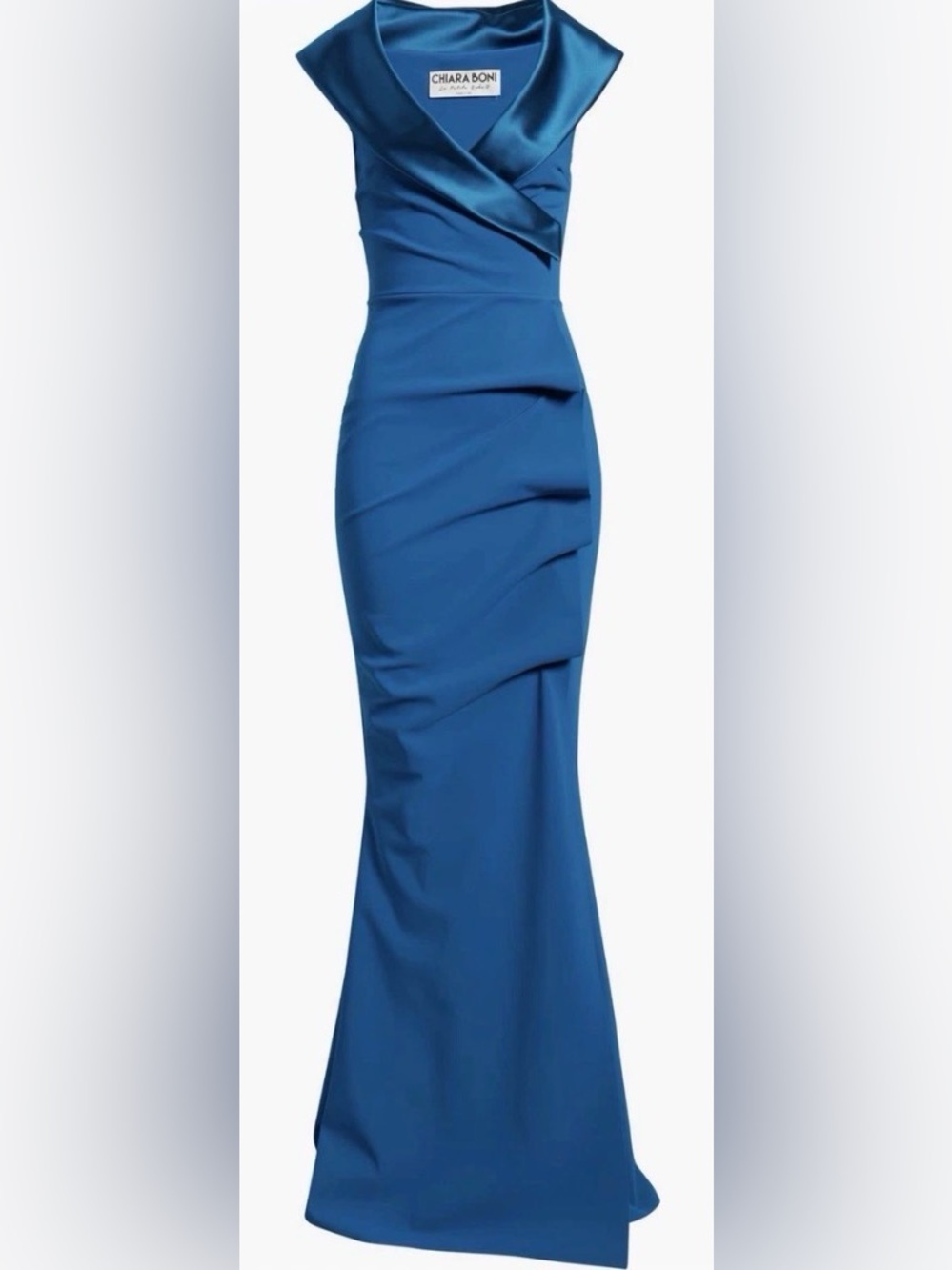 Chiara Boni La Petite Robe Fiy Satin Trim Mermaid Gown